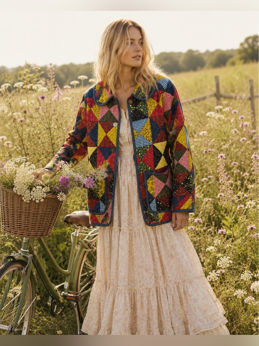 NWT DÔEN Starling Countryside Patchwork Quilted Jacket Size XXS